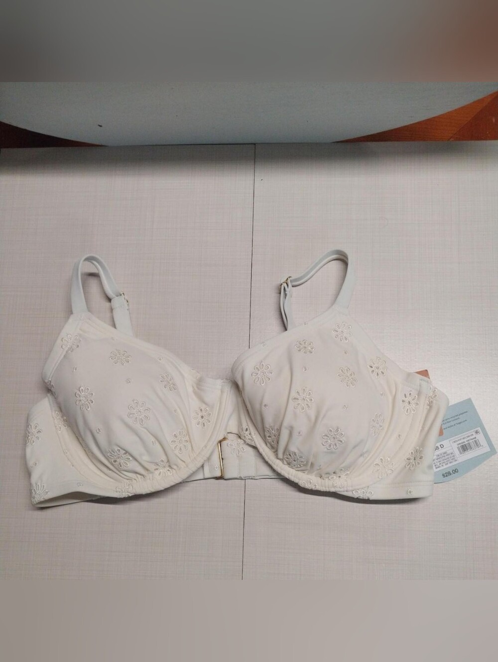 Shade & Shore White Embroidered Full Coverage Underwire Bra